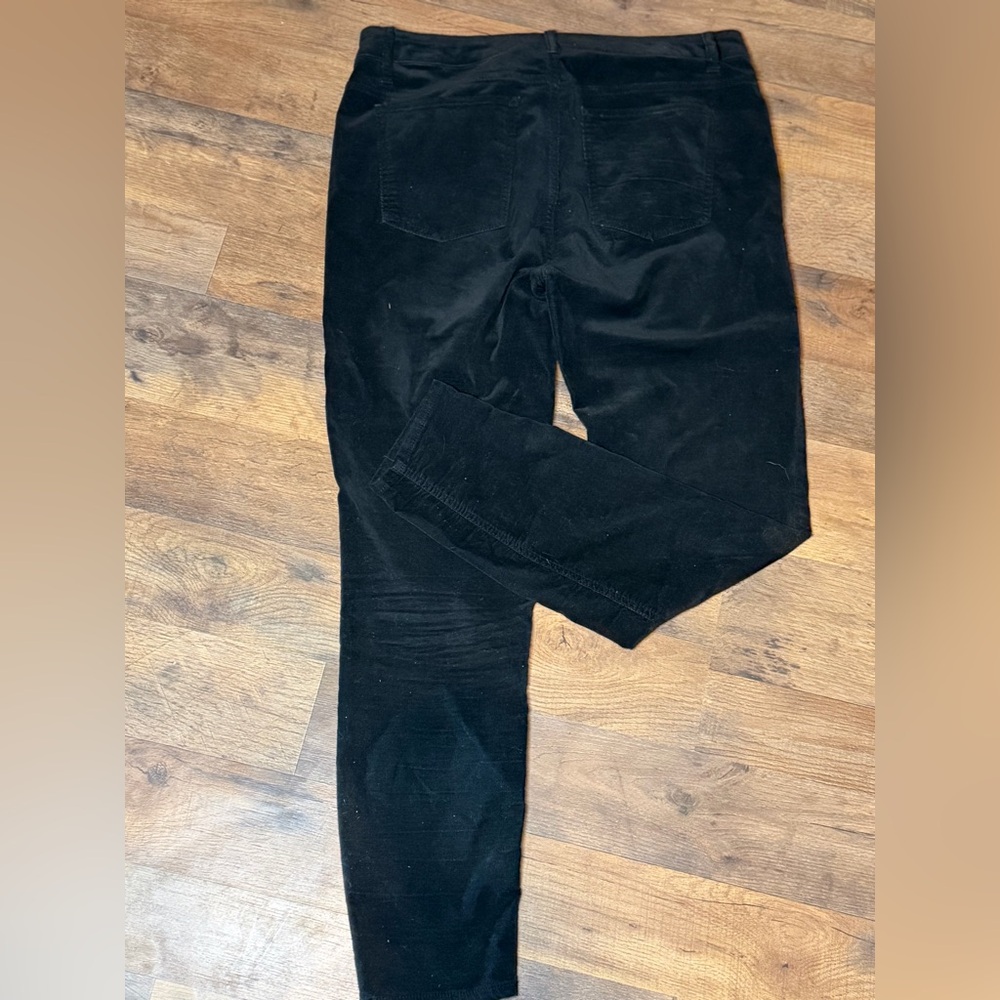 Harper Heritage Black corduroy velour pants size 10 straight leg